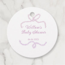 lila rosa glitzer bogen baby shower name datum ele