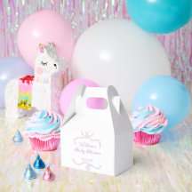 lila rosa glitzer bogen baby shower name datum ele