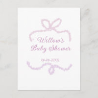lila rosa glitzer bogen baby shower name datum ele