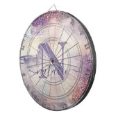 lila Rosa Glitzer Funkelname Dartscheibe (Vorderseite rechts)