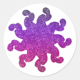 Lila & rosa Glitzer Mandala Stickers
