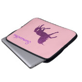 Lila rosa Glitzer Sparkle Einhorn Girl's Laptopschutzhülle (Vorne Knopf)