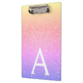 Lila-rosa-Glitzer- und Sparkymnastikschule Klemmbrett (Links)