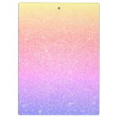 Lila-rosa-Glitzer- und Sparkymnastikschule Klemmbrett (Rückseite)