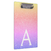 Lila-rosa-Glitzer- und Sparkymnastikschule Klemmbrett (Rechts)