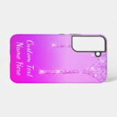 Lila rosa Gold Glitzer Tropfen Benutzerdefinierter Samsung Galaxy Hülle (Rückseite (Horizontal))