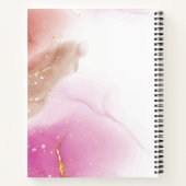 Lila Rosa Gold individuell anpassbar Notizblock (Rückseite)