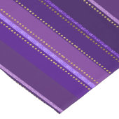 Lila rosa goldfarbene Punkte und Streifen Großer Tischläufer (Ecke)