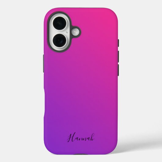 Lila rosa Gradient Personalisiert Case-Mate iPhone Hülle (Rückseite)