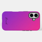 Lila rosa Gradient Personalisiert Case-Mate iPhone Hülle (Rückseite (Horizontal))