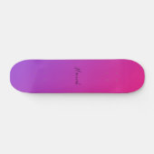 Lila rosa Gradient Personalisiert Skateboard (Horizontal)