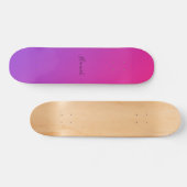 Lila rosa Gradient Personalisiert Skateboard (Horizontal)