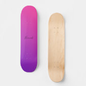 Lila rosa Gradient Personalisiert Skateboard (Vorderseite)