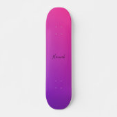 Lila rosa Gradient Personalisiert Skateboard (Vorne)