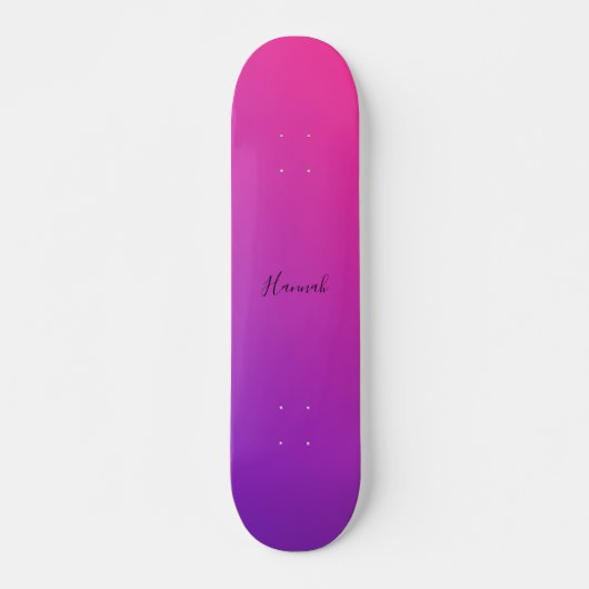 Lila rosa Gradient Personalisiert Skateboard (Vorne)