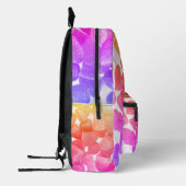 Lila-Rosa-Granatapfelzucker Maßgeschneiderter Text Bedruckter Rucksack (Links)