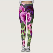 Lila, rosa, grüne Leggings (Vorderseite)