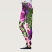 Lila, rosa, grüne Leggings (Links)