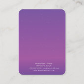 Lila rosa, handgefertigte Ohrensichtkarte Telefonnummerkarte (Rückseite)