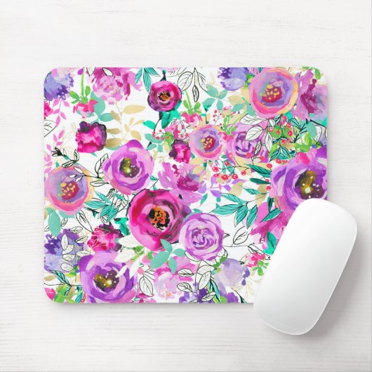 Lila rosa hell Modernes Shabby Chic Mousepad (Mit Mouse)