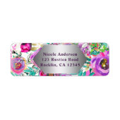 Lila-rosa-helle Farbgebung Modernes Blumenmuster (Vorne)