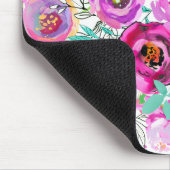 Lila Rosa Helle Moderne Florale Shabby Chic Mousepad (Ecke)