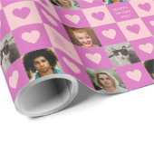 Lila-rosa-Herz-Karton-Fotos Valentine Geschenkpapier (Rolleneckpunkt)