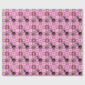 Lila-rosa-Herz-Karton-Fotos Valentine Geschenkpapier (Flach)