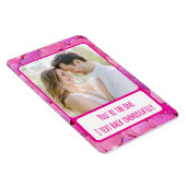 Lila rosa Herz-Text Zurück Flexibles Magnet Foto (Rechte Seite)