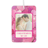 Lila rosa Herzen meine Freunde teilen Autolufterfrischer (Vorderseite)