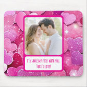 Lila rosa Herzen meine Freunde teilen Mousepad (Vorne)