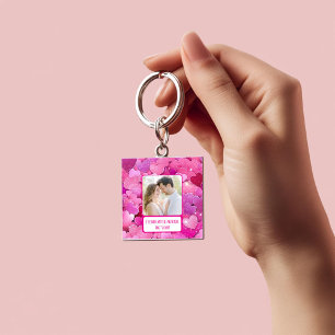 Lila rosa Herzen meine Freunde teilen Schlüsselanhänger