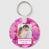 Lila rosa Herzen meine Freunde teilen Schlüsselanhänger (Vorderseite)