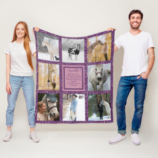 Lila Rosa Herzen Reitstall Foto Fleecedecke