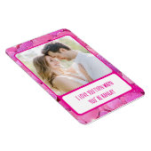 Lila rosa Herzen Sie sind zornig flexibles Foto Magnet (Rechte Seite)