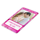 Lila rosa Herzen teilen Flexibles Foto meiner Freu Magnet (Linke Seite)