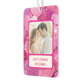 Lila rosa Herzen, wenn du zornig bist Autolufterfrischer (Links)