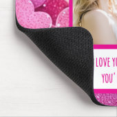 Lila rosa Herzen, wenn du zornig bist Mousepad (Ecke)