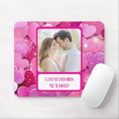 Lila rosa Herzen, wenn du zornig bist Mousepad (Mit Mouse)