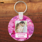Lila rosa Herzen, wenn du zornig bist Schlüsselanhänger (Vorderseite)