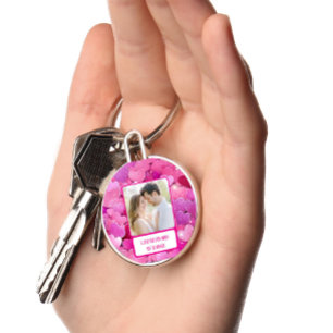 Lila rosa Herzen, wenn du zornig bist Schlüsselanhänger
