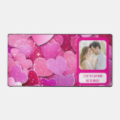 Lila rosa Herzen, wenn du zornig bist Schreibtischunterlage (Vorderseite)