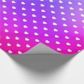 Lila rosa Herzkloster Geschenkpapier (Ecke)