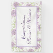 Lila rosa Hochzeit Banner (Vertikal)