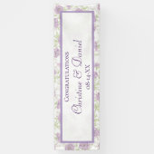 Lila rosa Hochzeit Banner (Vertikal)