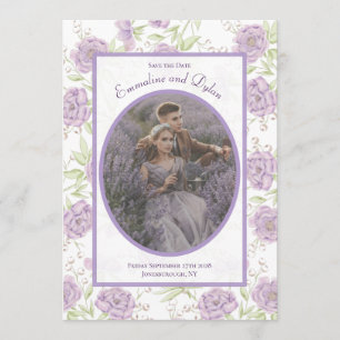 Lila rosa Hochzeit Einladung