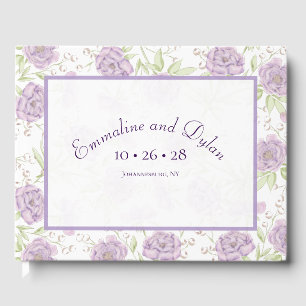 Lila rosa Hochzeit Gästebuch