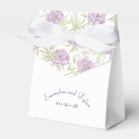 Lila rosa Hochzeit Geschenkschachtel (Vorderseite)
