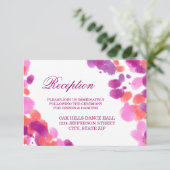 Lila rosa Hochzeitskarten mit Wasserfarbe Begleitkarte (Stehend Vorderseite)