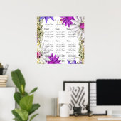 Lila rosa Hochzeitskarten Poster (Heimbüro)